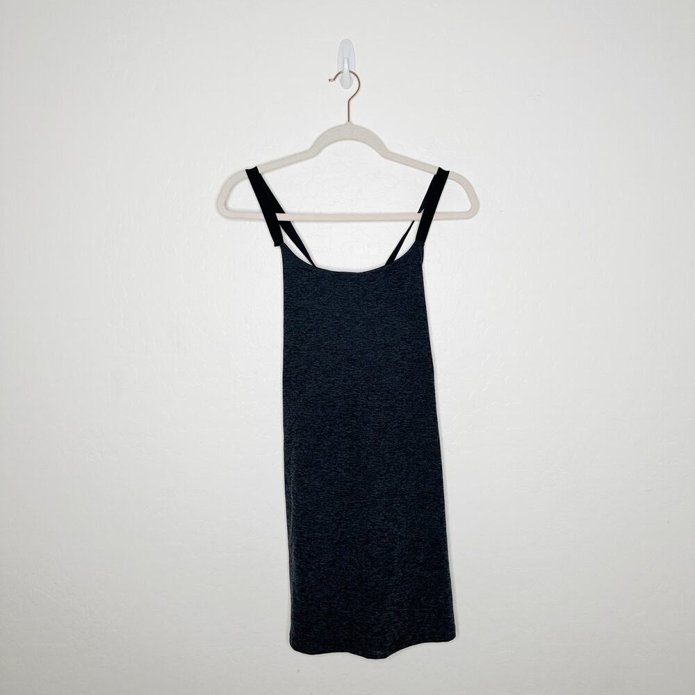 Beyond Yoga Spacedye Move It Dress Charcoal Gray Black Medium Athleisure